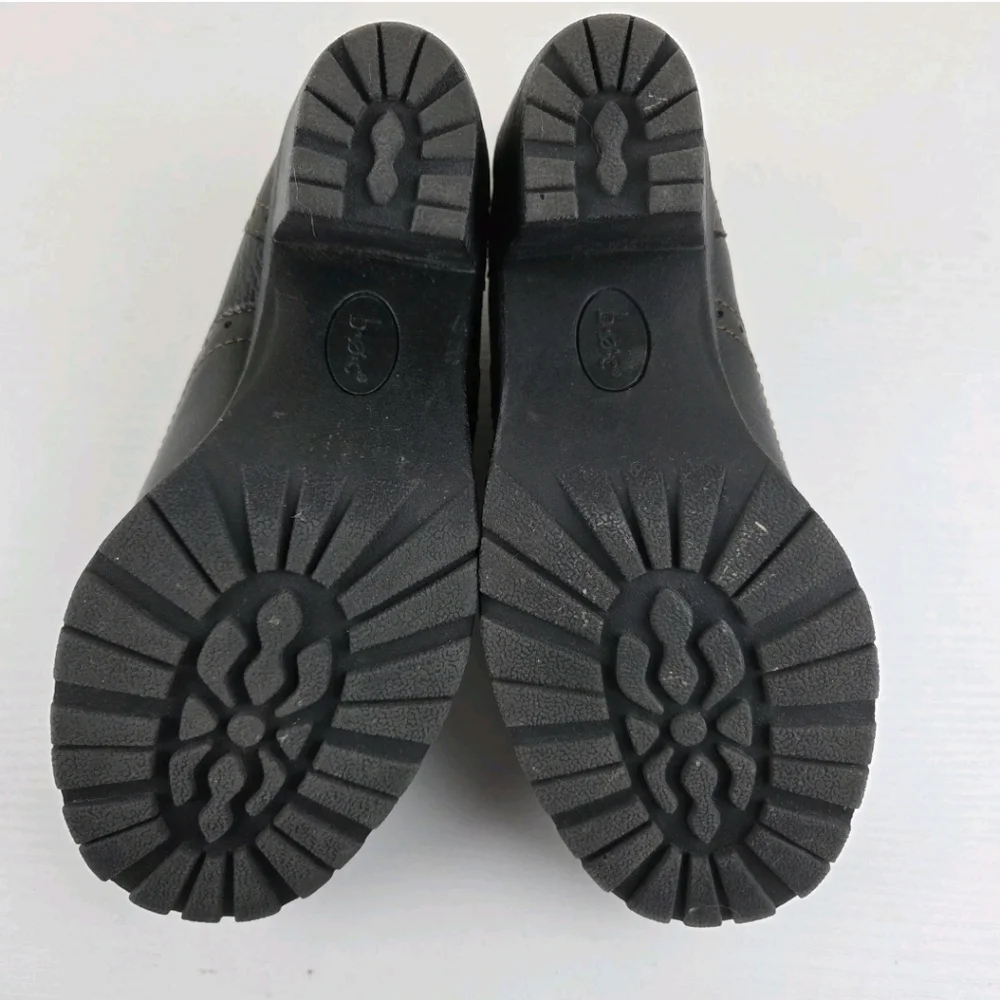 B.O.C.‎ Sorla Block Heel Black Pebble Leather Slip On Stretch Ankle Booties 8 - Picture 8 of 10
